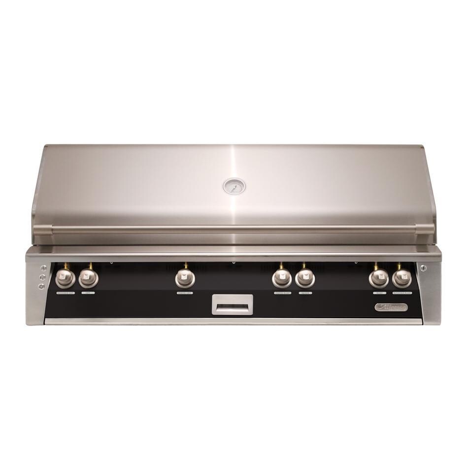 Alfresco ALXE 56-Inch Built-In Natural Gas All Grill With Sear Zone And Rotisserie in Jet Black Gloss - ALXE-56BFG-NG-S9005