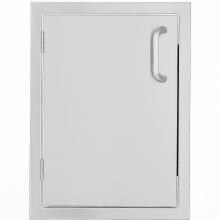 BBQGuys Kingston Series 14-Inch Stainless Steel Left-Hinged Single Access Door - Vertical image