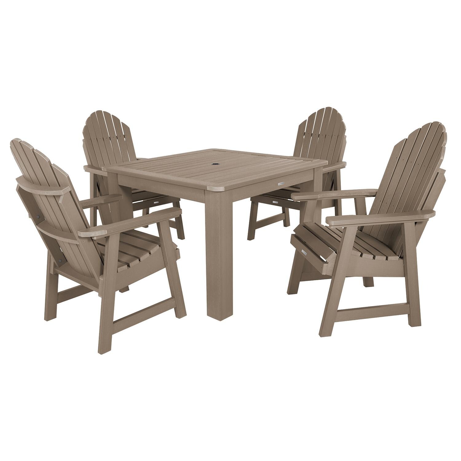 Dream Bay 5 Pc Square Dining Set in Woodland Brown By Lakeview Outdoor Designs - White Background thumbnail