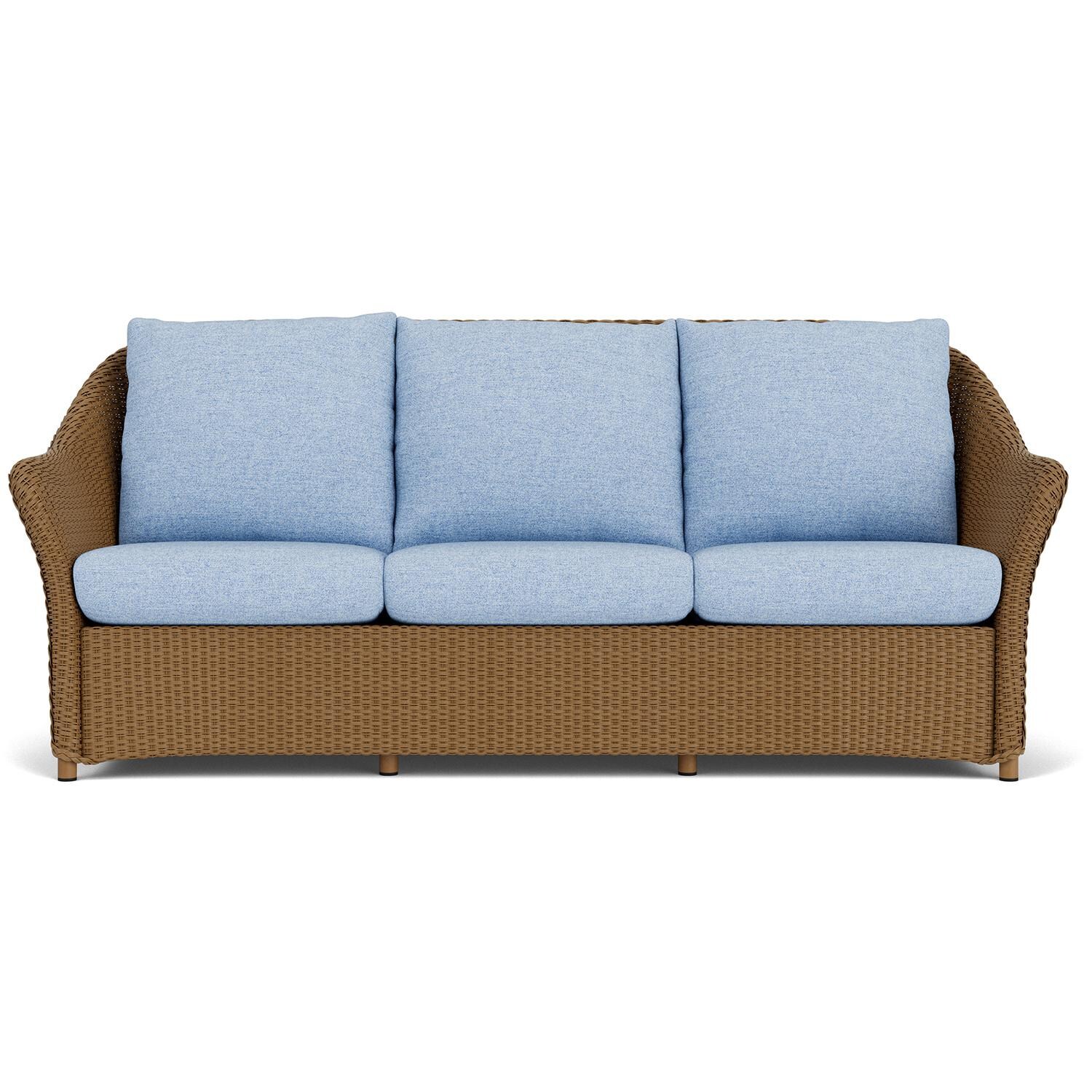 Weekend Retreat Lloyd Loom Sofa in Hickory/Demo Skyway by Lloyd Flanders