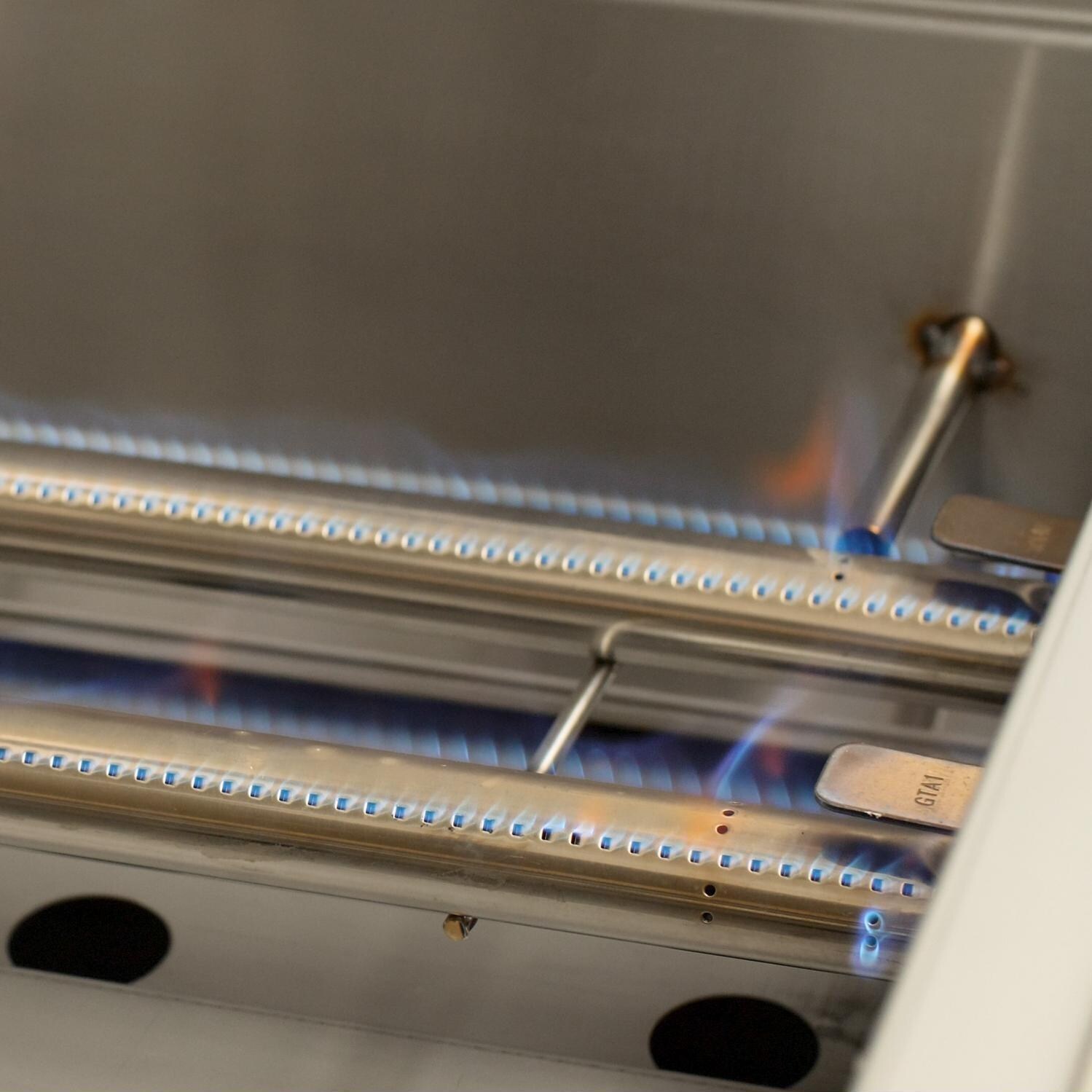 DCS BE1-48C-N Series 9 48 Inch 4 Burner Built-In Natural Gas Grill w/ Charcoal Smoker Box - Burner & Ignition - Detail thumbnail