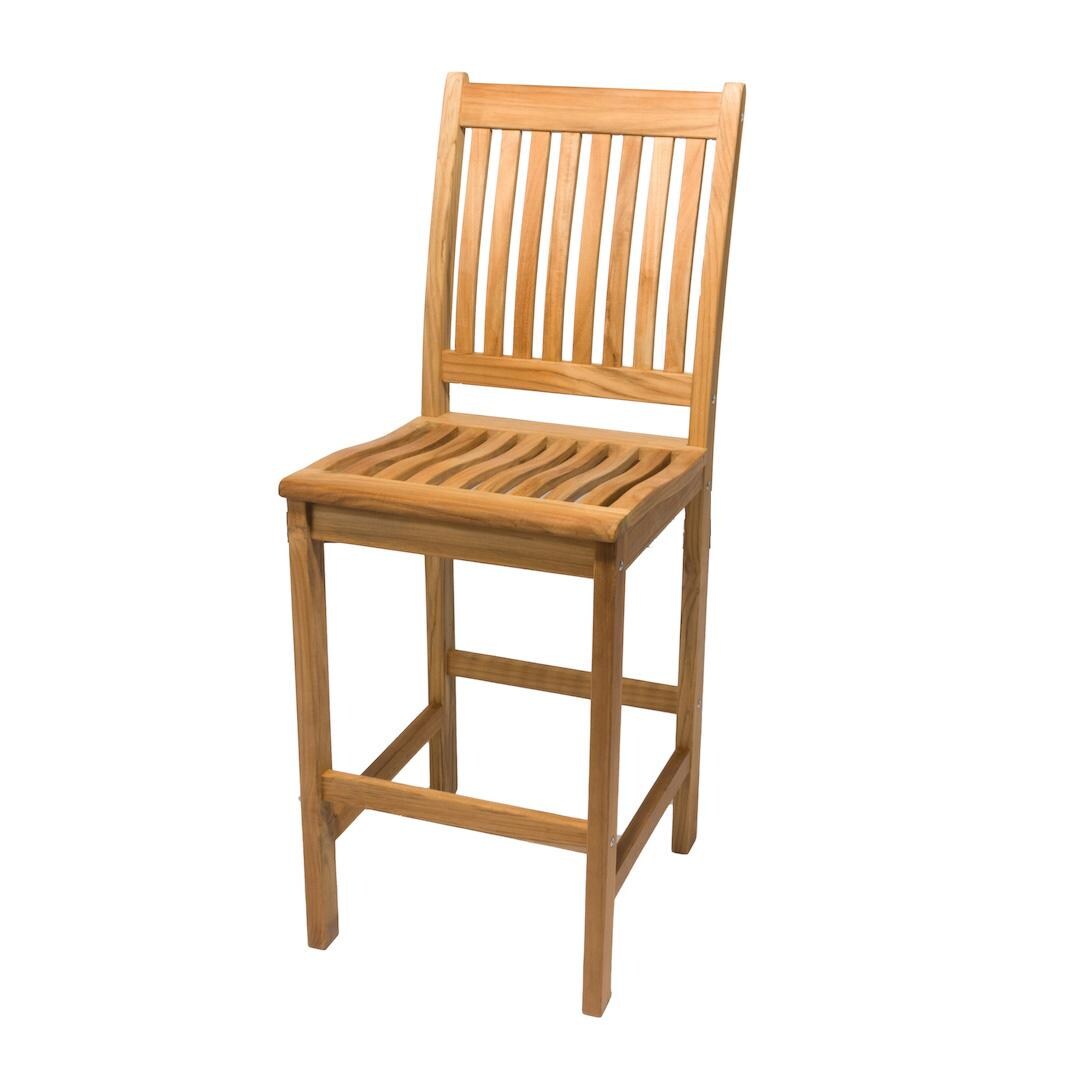 Royal Teak Collection Estate Bar Chair - White Background thumbnail