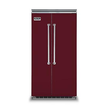 Viking Professional 5 Series 42-Inch 25.32 Cu. Ft. Built-In Side-By-Side Refrigerator/Freezer - Burgundy - VCSB5423BU thumbnail