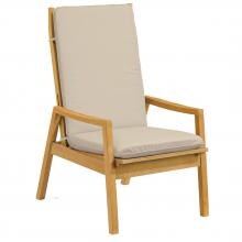 Siena Natural Shorea Reclining Patio Club Chair W/ Camel Cushions By Oxford Garden image