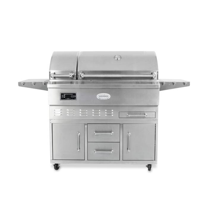 Louisiana Grills Estate Series 860 sq in 304 Stainless Steel Pellet Grill w/ Full Lower Cabinet - LG ESTATE 860C thumbnail