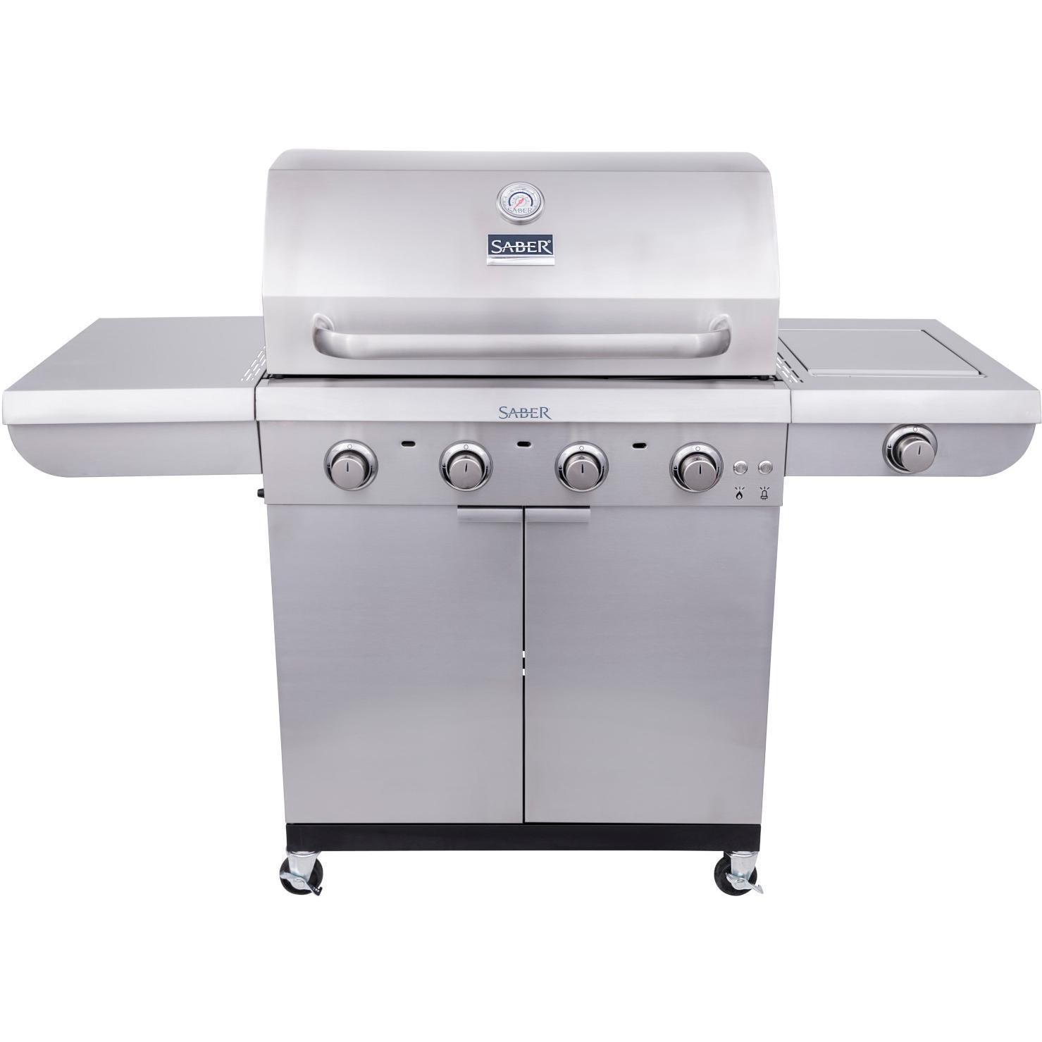 Saber Select 4-Burner 30-Inch Infrared Propane Gas Grill With Side Burner - R52SC0421