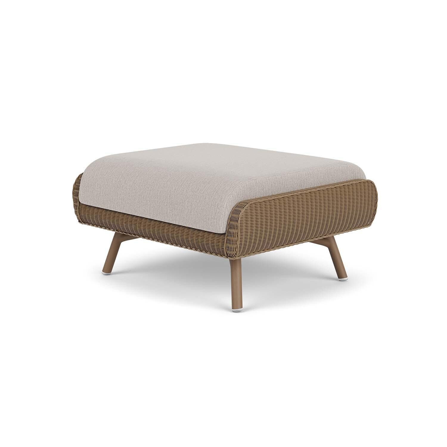 Lloyd Flanders Essence Ottoman W/Remy Cloud Fabric - Fawn Finish - Back Right thumbnail