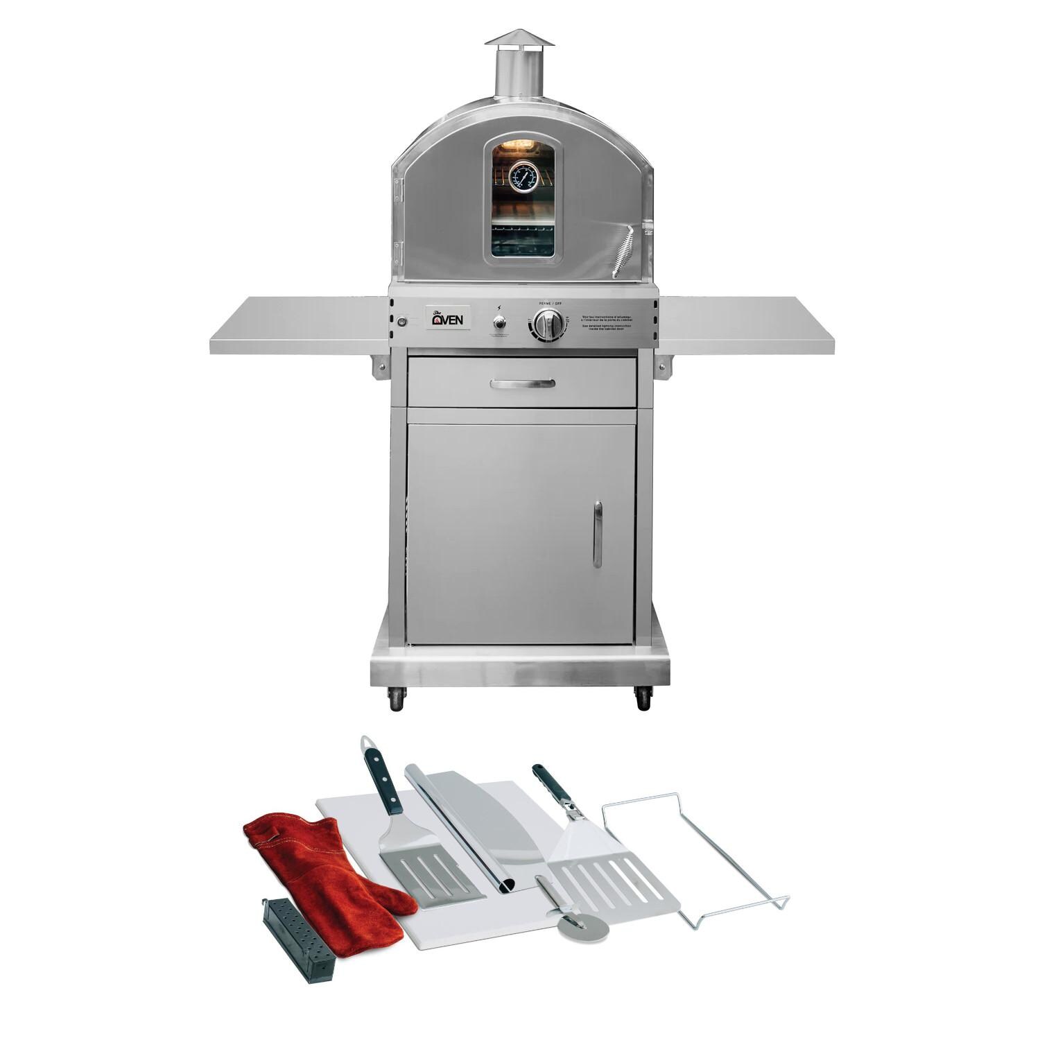 Summerset Freestanding Propane Pizza Oven w/ Accessory Kit - SS-OVFS-LP-2PC-PROMO