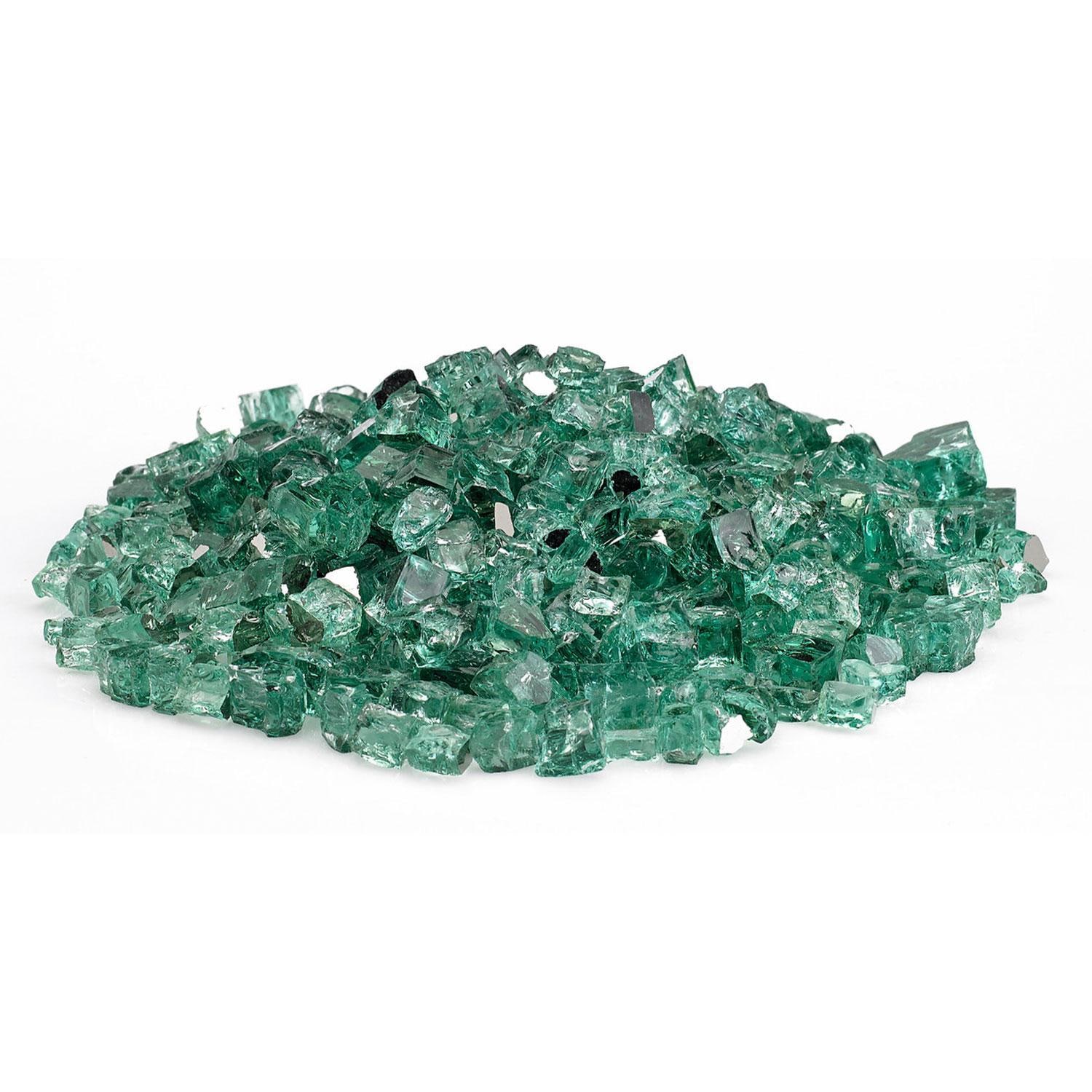 Warming Trends 1/2-in Evergreen Reflective Fire Glass-10 Lbs - White Background thumbnail