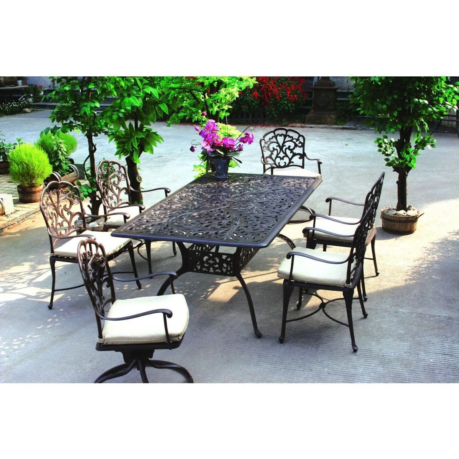 Darlee Catalina 6-Person Patio Dining Set - Antique Bronze thumbnail