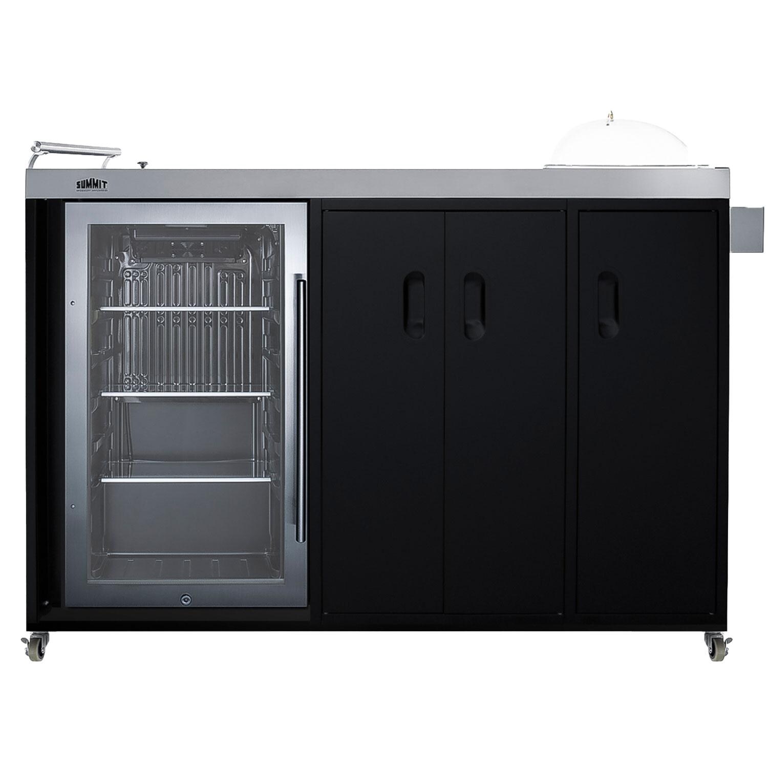 Summit Portable Outdoor Glass Door Beverage Kitchenette Cooler - Right Hinge - CK54OSRG