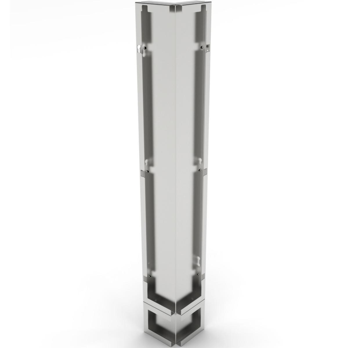 Sunstone SCC3SP90 3-in Outdoor Kitchen Island Cabinet 90 Degree Spacer Panel - Panel Backside - White Background thumbnail