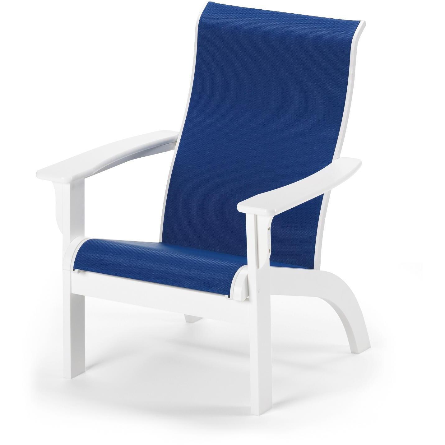 Adirondack MGP Outdoor Lounge Chair With Sling Seating By Telescope Casual