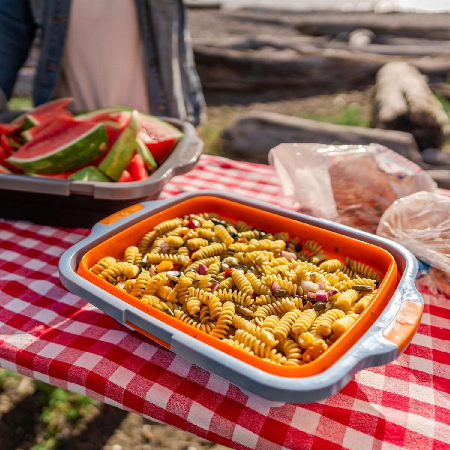 Drip EZ TUBV2-JR-1 V2 Jr. Prep Tub - Classic Orange - Shredding Meat w/ Meat Claws - Lifestyle thumbnail