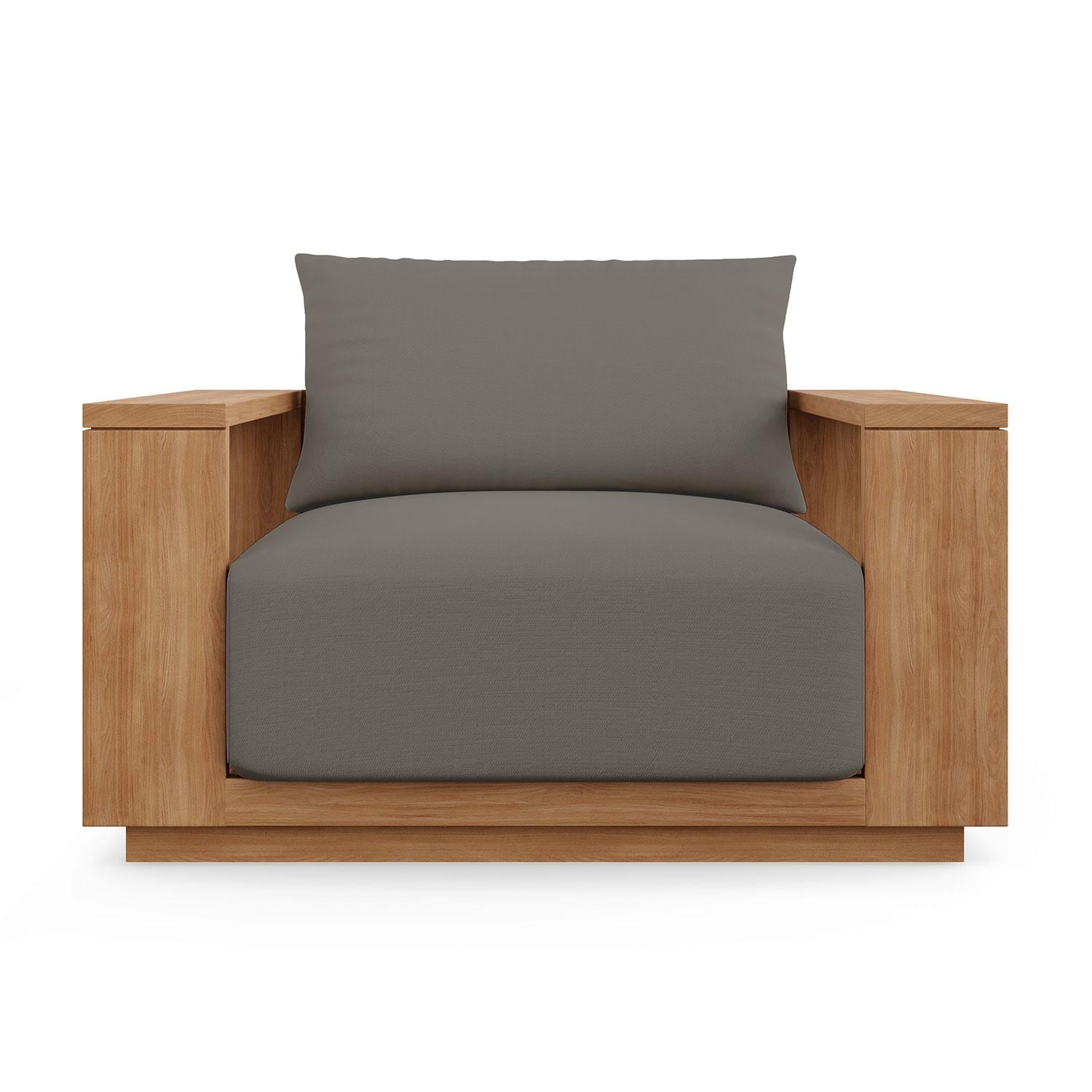 Bellawood Teak Luxe Club Chair in Charcoal by Lakeview Outdoor Designs
