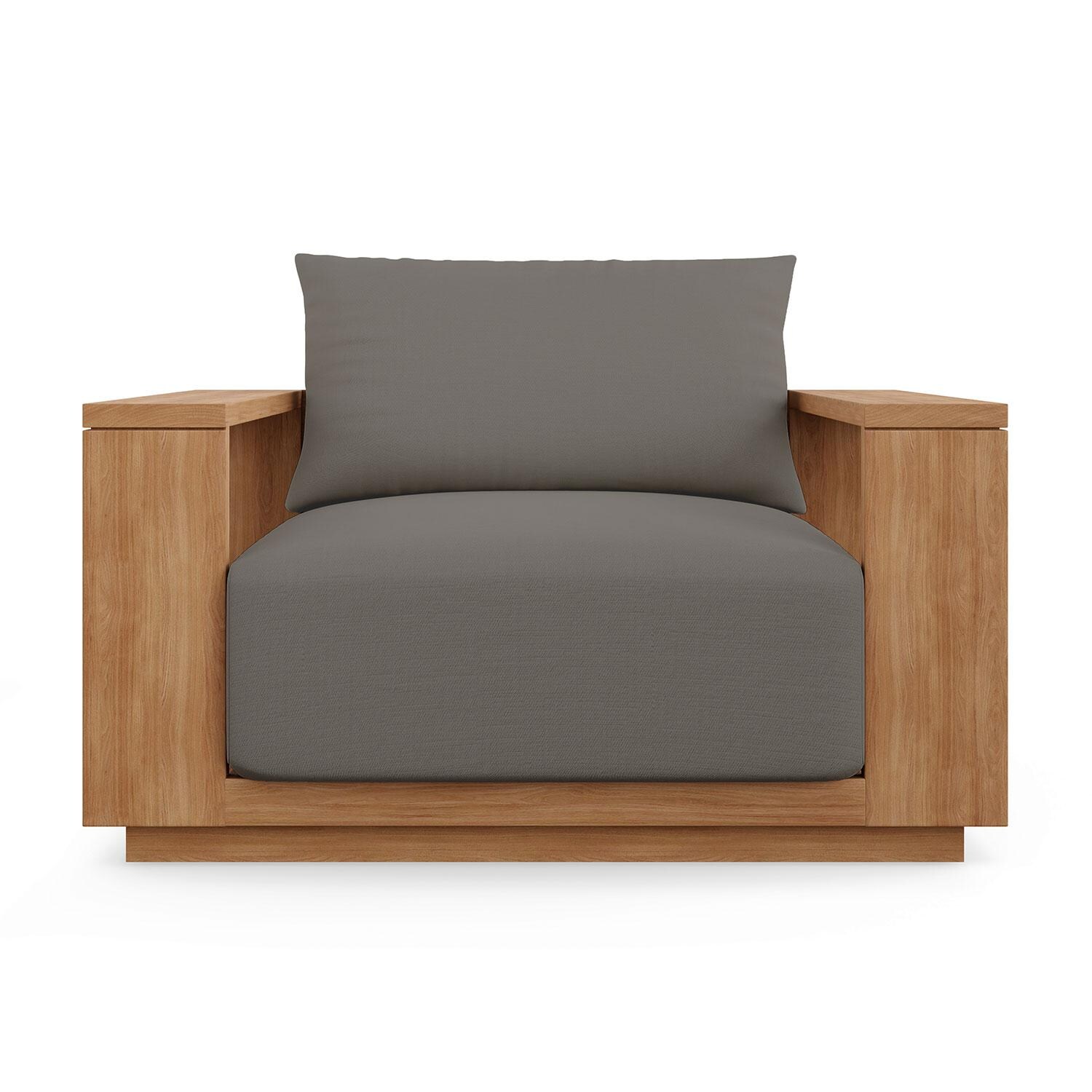 Bellawood Teak Luxe Club Chair in Charcoal by Lakeview Outdoor Designs