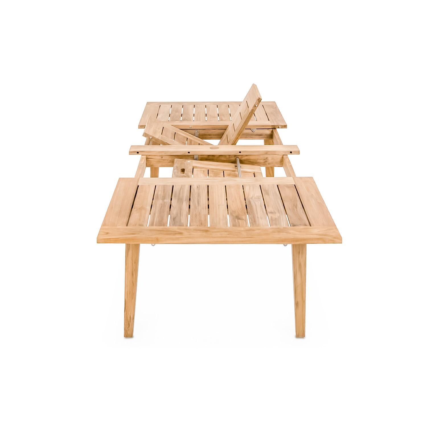 Teak + Table Paros/Friday Expansion 7 Piece Dining Set - Expanding - White Background thumbnail