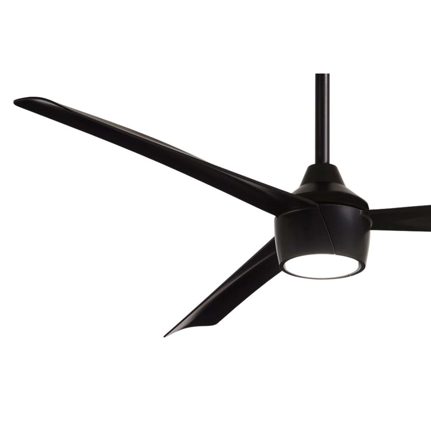 Minka-Aire F626L-CL Skinnie 56-Inch 3-Blade LED Ceiling Fan in Coal Finish w/ Coal Blades & Etched Lens - Blades thumbnail