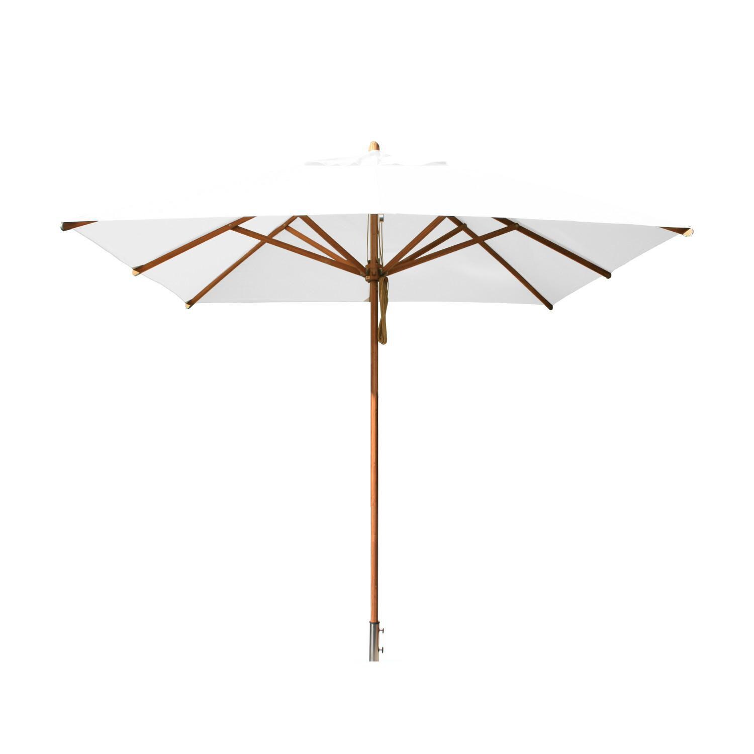 Bambrella Levante 8 1/2 Ft. Square Market Umbrella - Ice White Canopy
