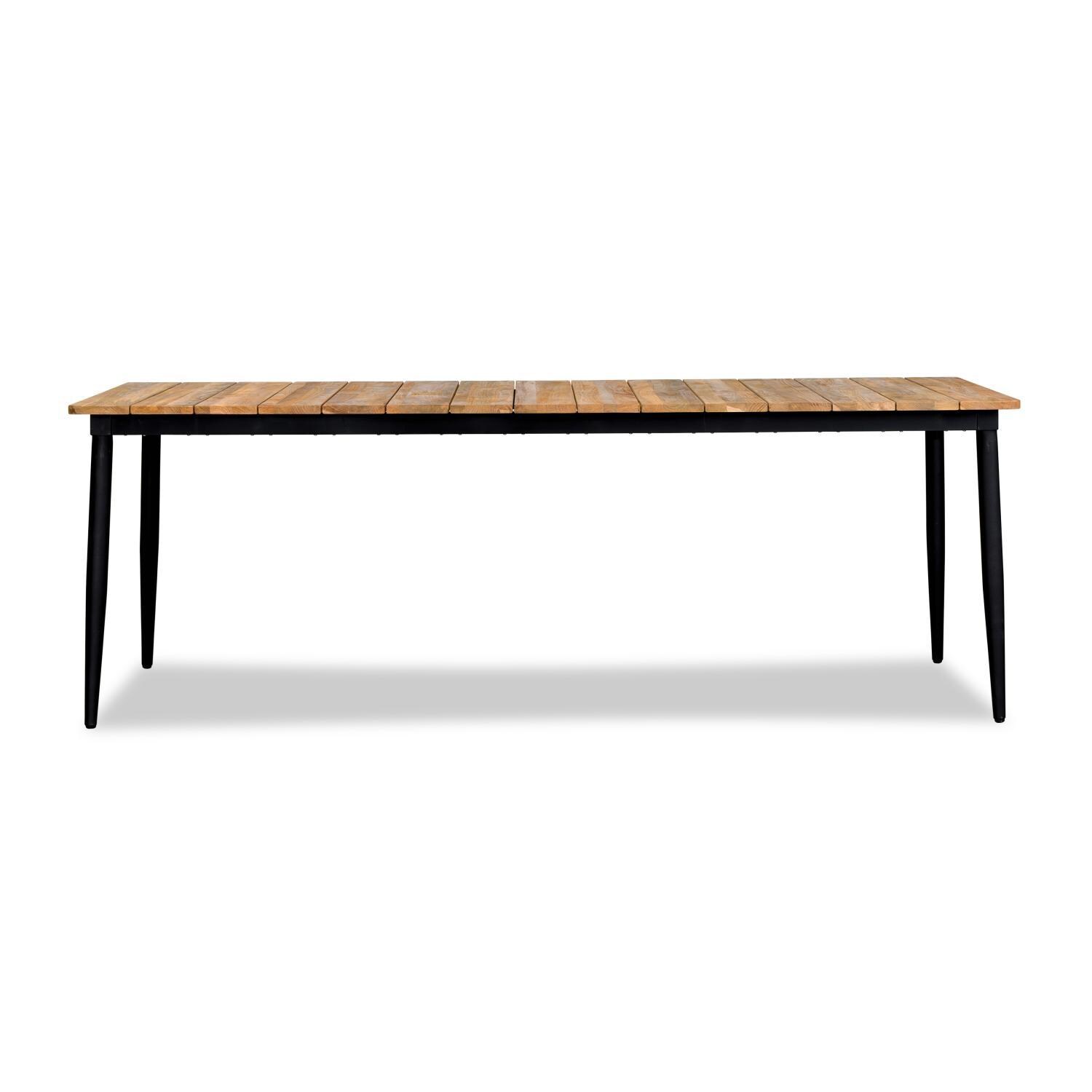Wood Grove 87 Inch Aluminum Dining Table by Lakeview Outdoor Designs