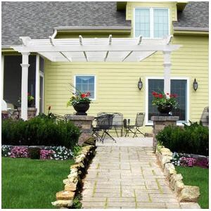 New England Arbors Freemont 12 X 12 Vinyl Pergola