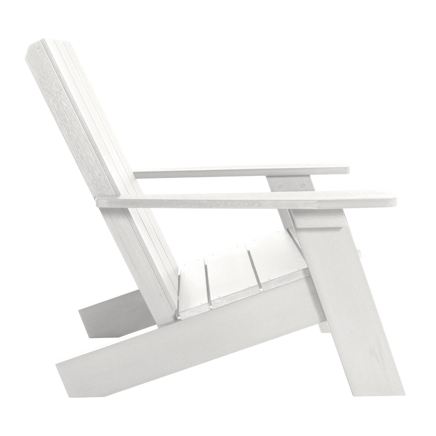 Lakeview Classical Cove Modern Adirondack Chair - White - Side thumbnail