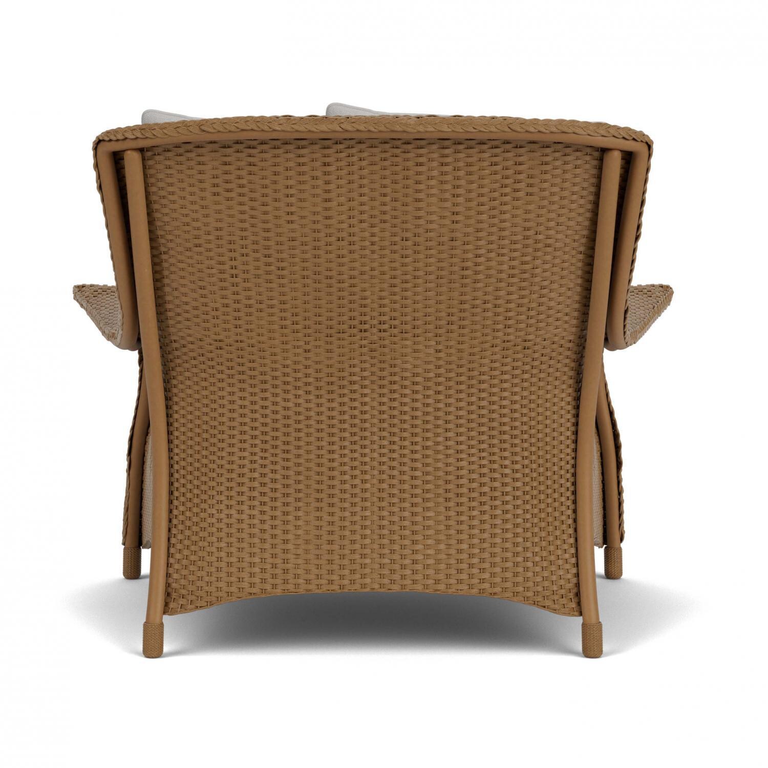 Lloyd Flanders Mandalay Chair and a Half in Hickory Finish with Tundra Dove Fabric - Back thumbnail