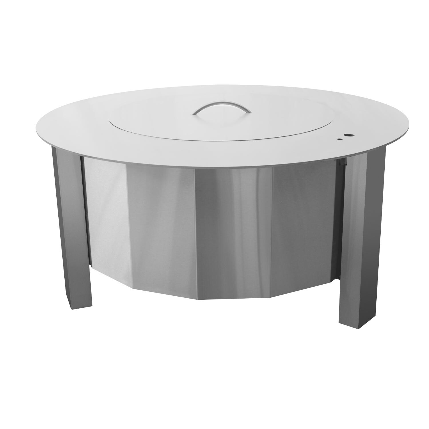 Firegear LID-LUME-MS-B LUME Stainless Steel Lid for LUME-MS1SR - Lid Closed thumbnail