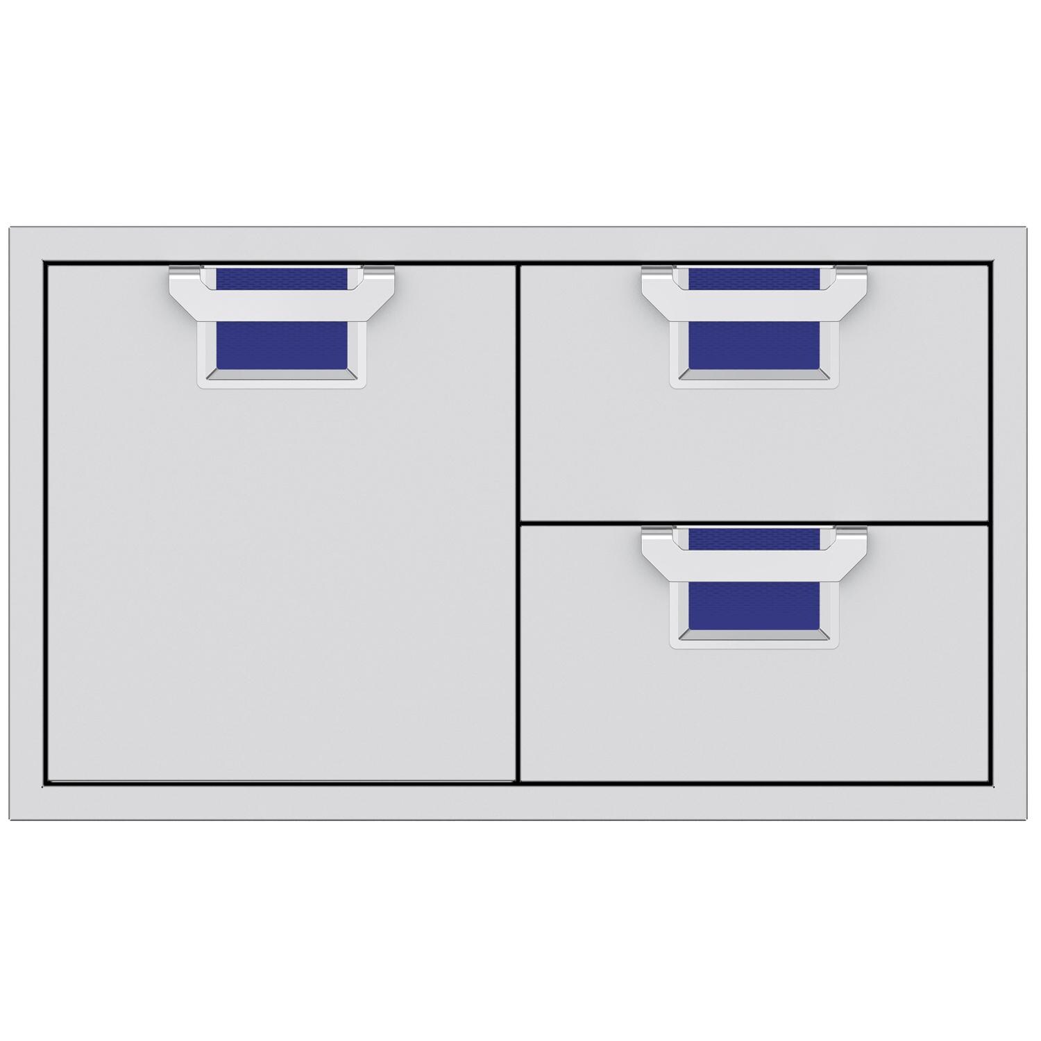 Aspire By Hestan 36-Inch Double Drawer And Single Storage Door Combo - Prince - AESDR36-BU thumbnail