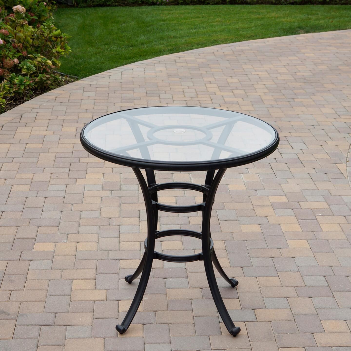 Darlee B/DL2052-5PC-50F19 Santa Monica 5 Pc Cast Aluminum Dining Set in Antique Bronze - Table - Lifestyle thumbnail