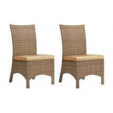 Torbay 2 Piece Wicker Patio Dining Side Chair Set By Oxford Garden image