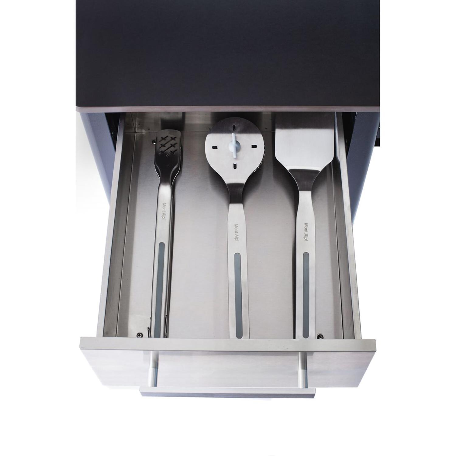 Mont Alpi Medium Prep Cart and Fridge - Drawer Storage - Detail thumbnail