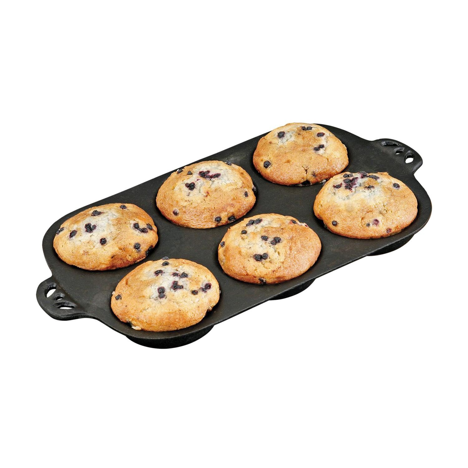 Camp Chef Seasoned Cast Iron Muffin Toppers Pan - CIGT6