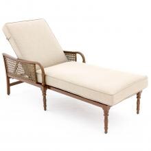 Arabella Aluminum Patio Chaise Lounge W/ Sunbrella Cast Ash Cushions By Lakeview Outdoor Designs image