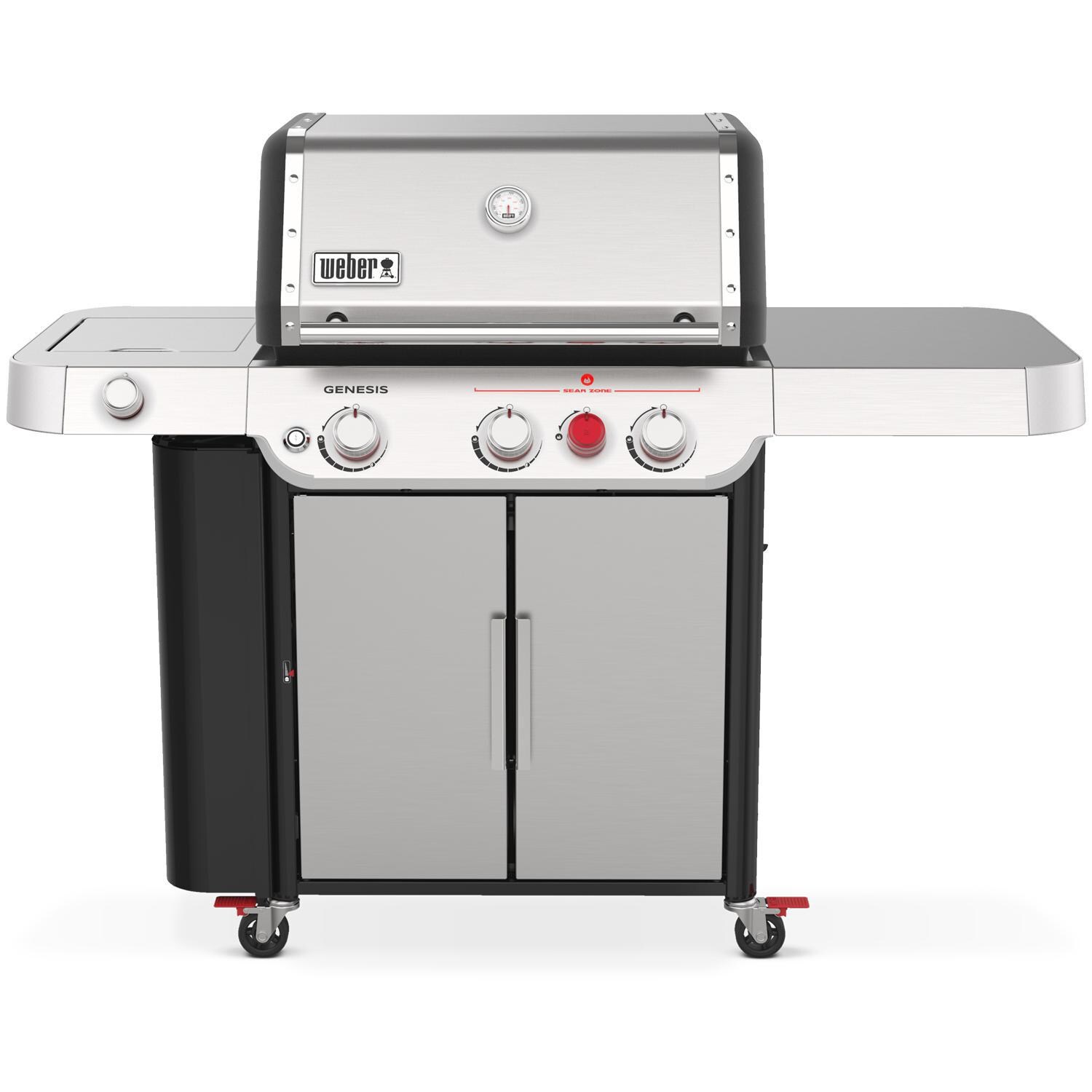 Weber Genesis S 335 Propane Grill Stainless Steel qguys Weber Genesis S 335 Propane Grill Stainless Steel qguys