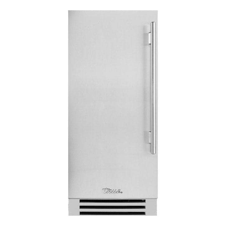 True TUIADA-15-LS-A~S ADA Height 15-Inch 75 Lb. Left Hinge Outdoor Ice Maker - Stainless Steel - Display - White Background thumbnail