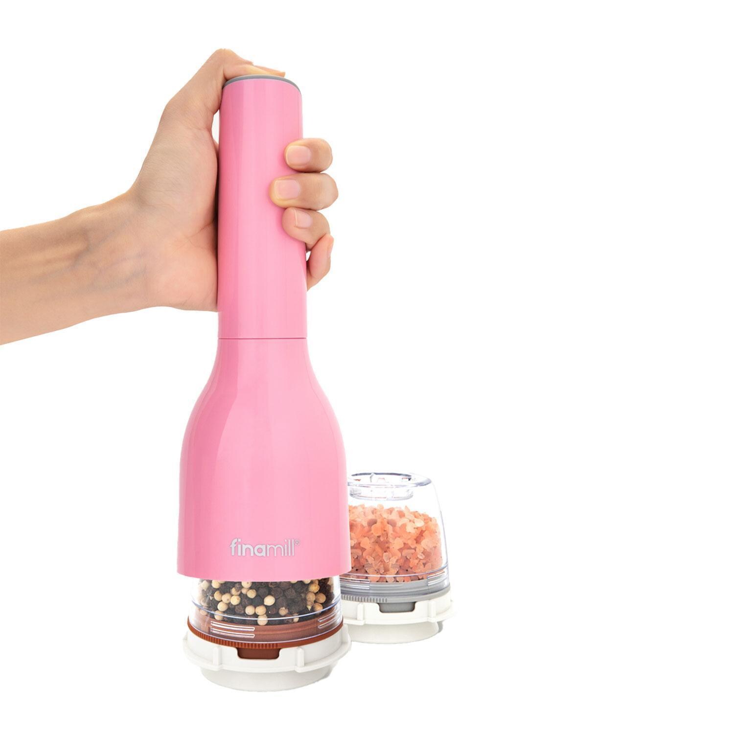 FinaMill GP803437-111PIN Classic Battery-Operated Spice Grinder in Cotton Candy w/ 1 Everyday Pod & 1 Peppercorn Pod - White Background thumbnail