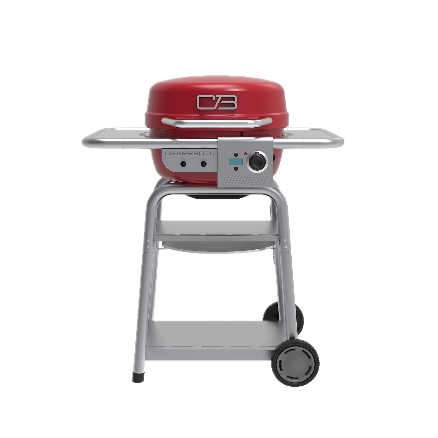 Charbroil 25302146 Bistro Pro 240 Electric + Freestanding Griddle - Cart Red - Display - White Background thumbnail