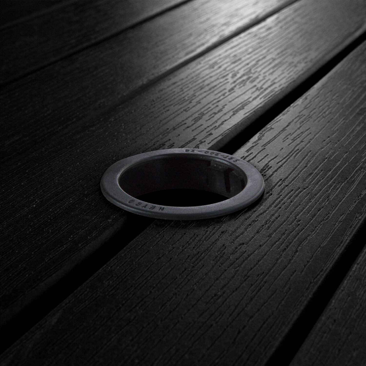 Lakeview Elm Pointe 5 Piece Round Counter Height Dining Set - Black - Umbrella Hole - Detail thumbnail