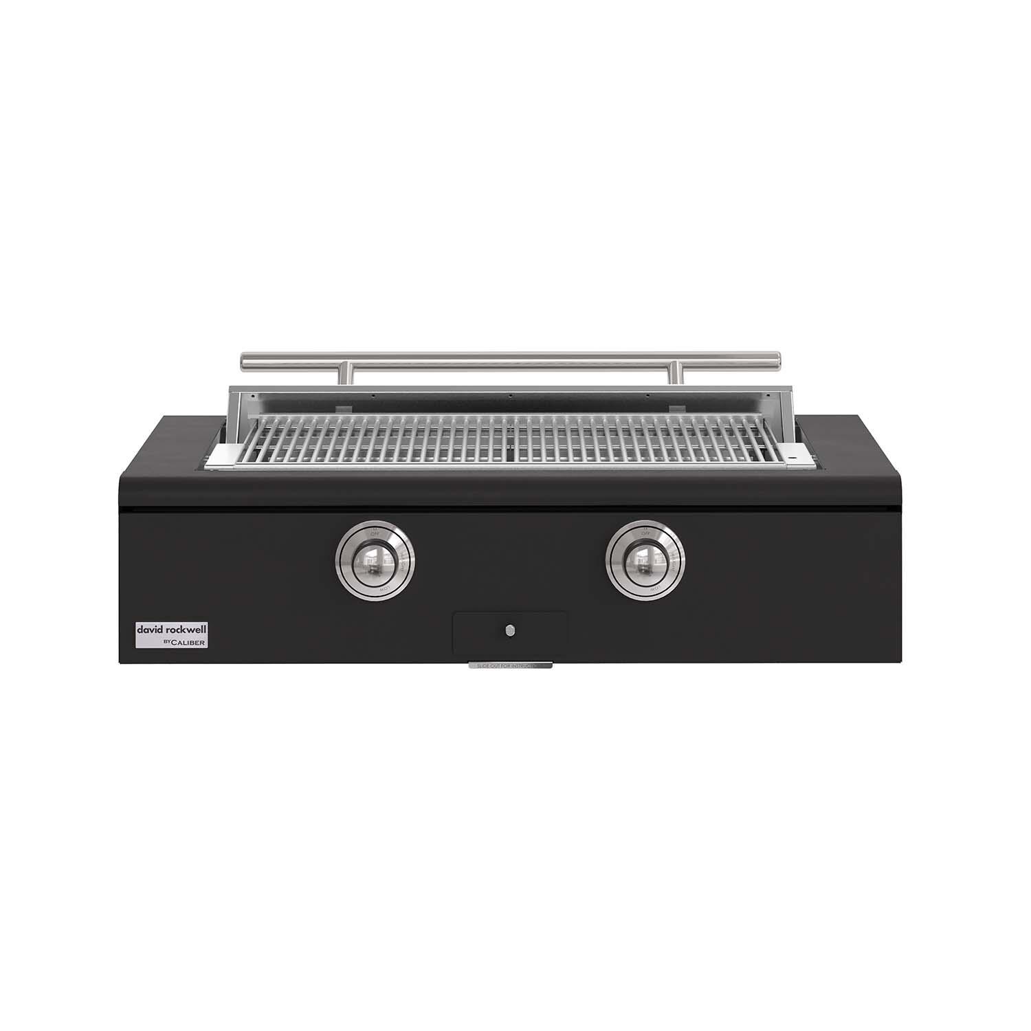 Caliber 42-in Propane Built-In Rockwell Grill - Ultra Matte Black w/ Chrome Hardware - CRG-42BL00-A-085-H02