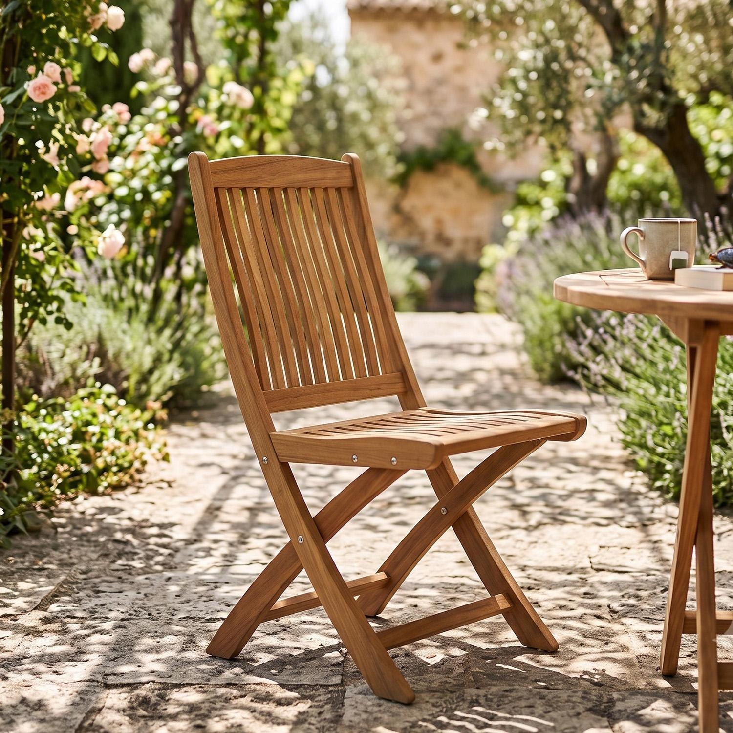 Sailor Teak Folding Dining Side Chair By Royal Teak Collection