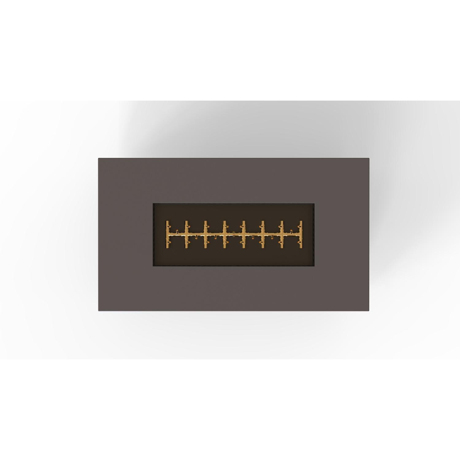 AON 60 x 34 Inch Rectangular Powder Coated Steel Propane Fire Pit Table in Charcoal By Warming Trends - Top View - White Background thumbnail