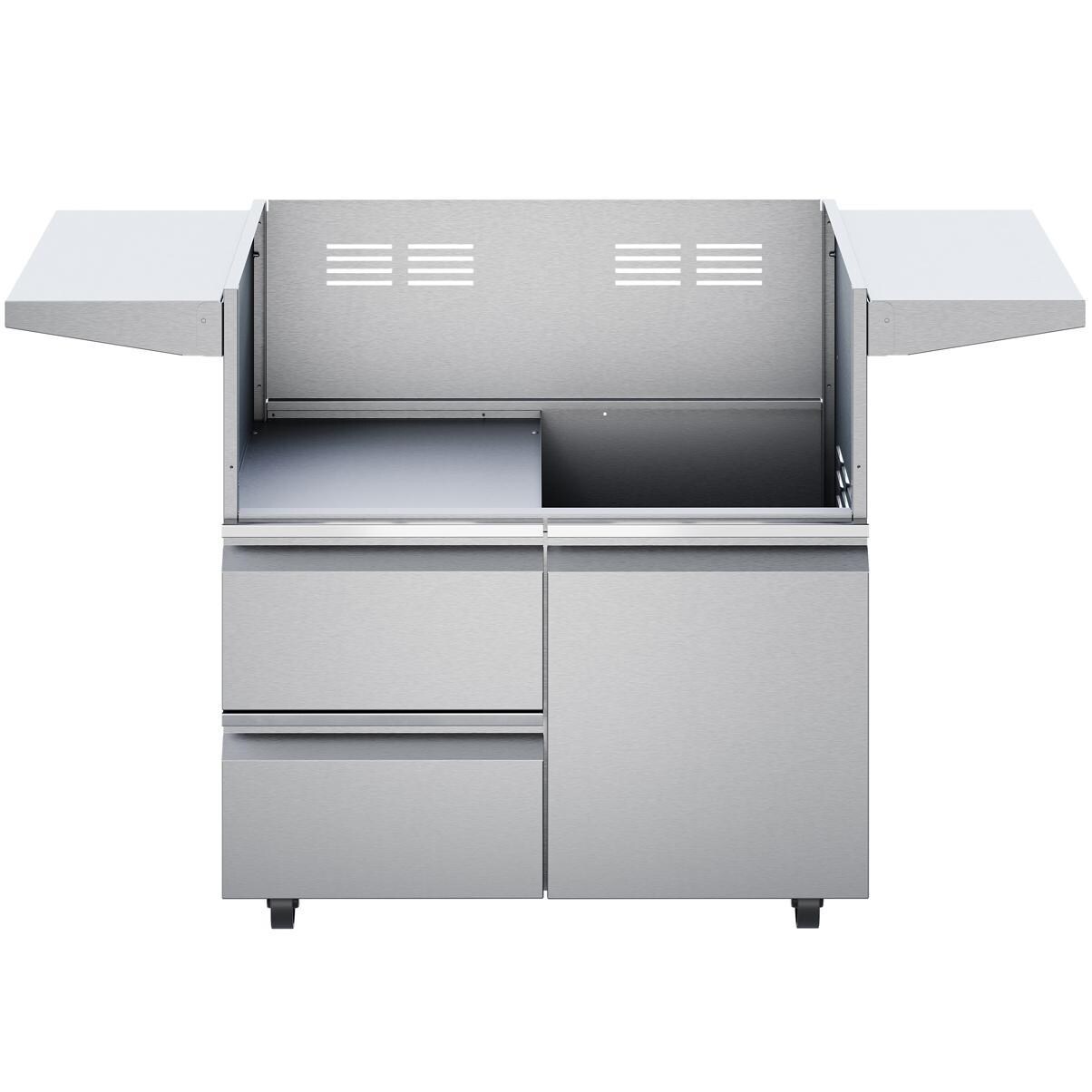 Twin Eagles 30-in Grill Cart w/ Two Storage Drawers & One Access Door - TEGB30SD-B