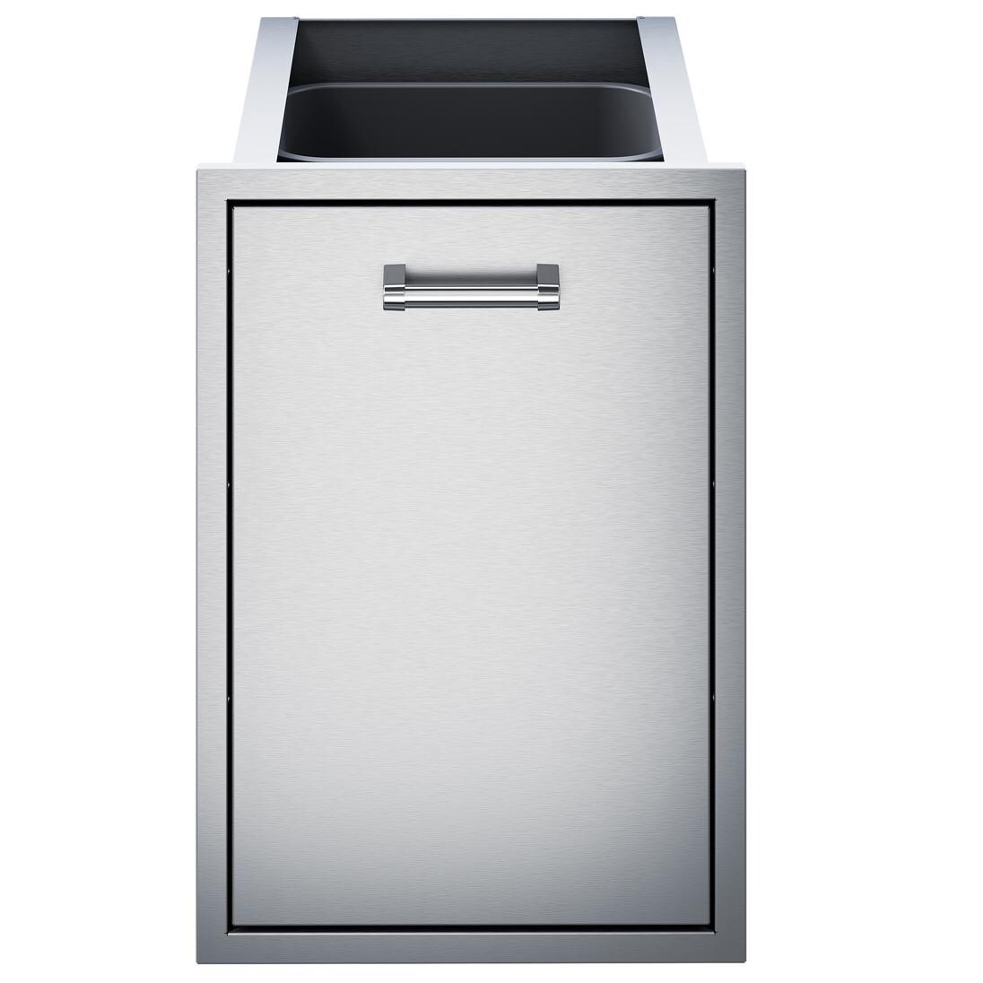 Delta Heat 18-in Roll-Out Stainless Steel Double Trash Bin - DHTD182T-B