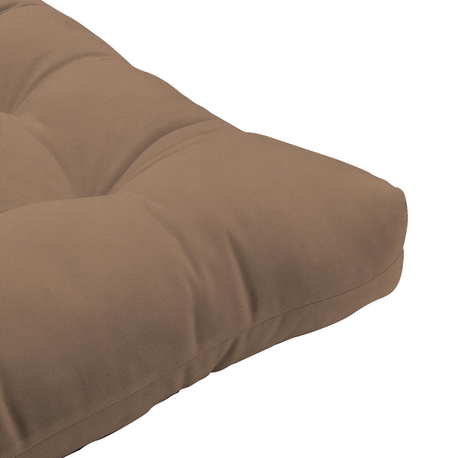 Sunbrella Canvas Cocoa Extra Long Outdoor Replacement Chaise Lounge Cushion By UltimatePatio.com - Corner Detail thumbnail