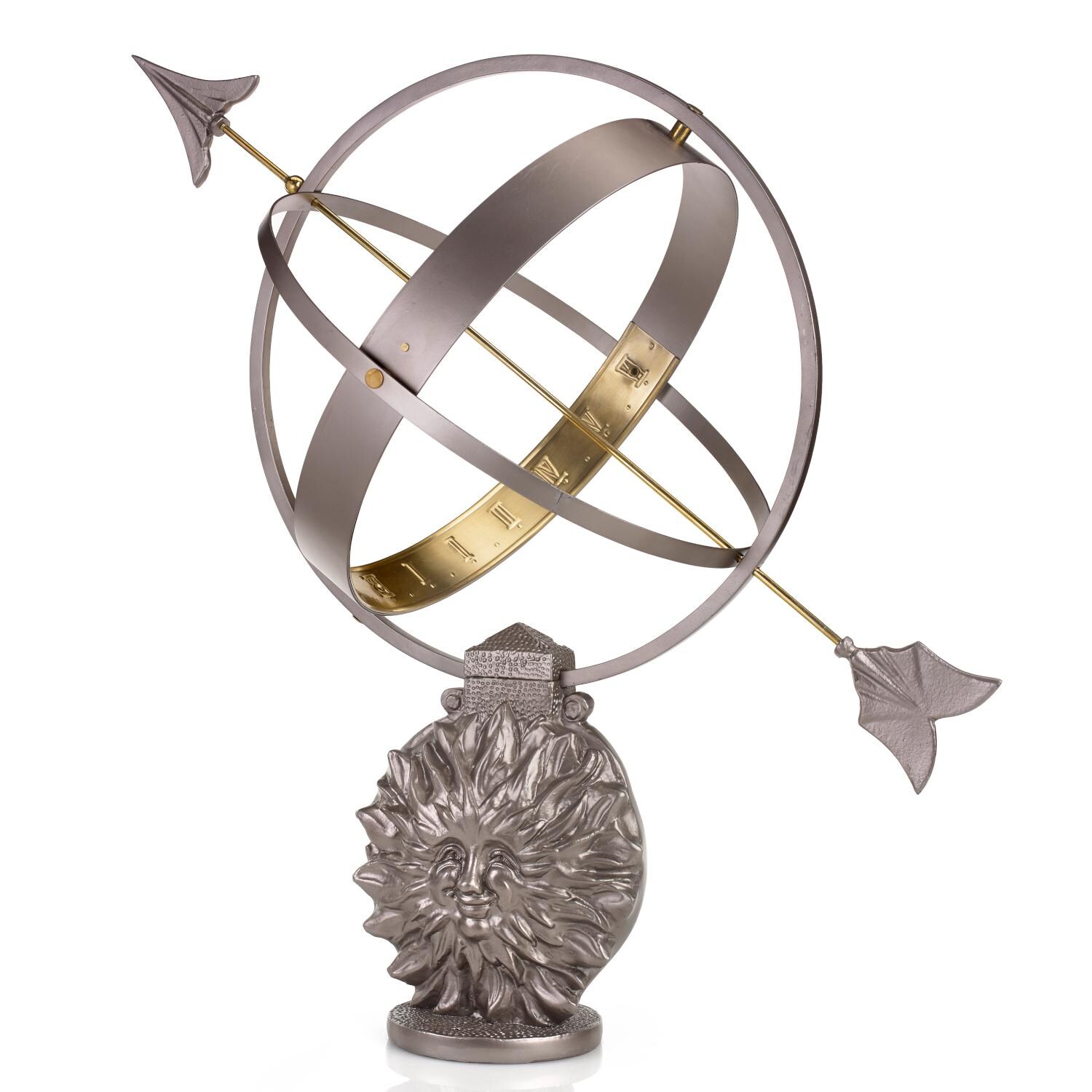 Sun and Moon Armillary Sundial By Good Directions - Sun Detail thumbnail