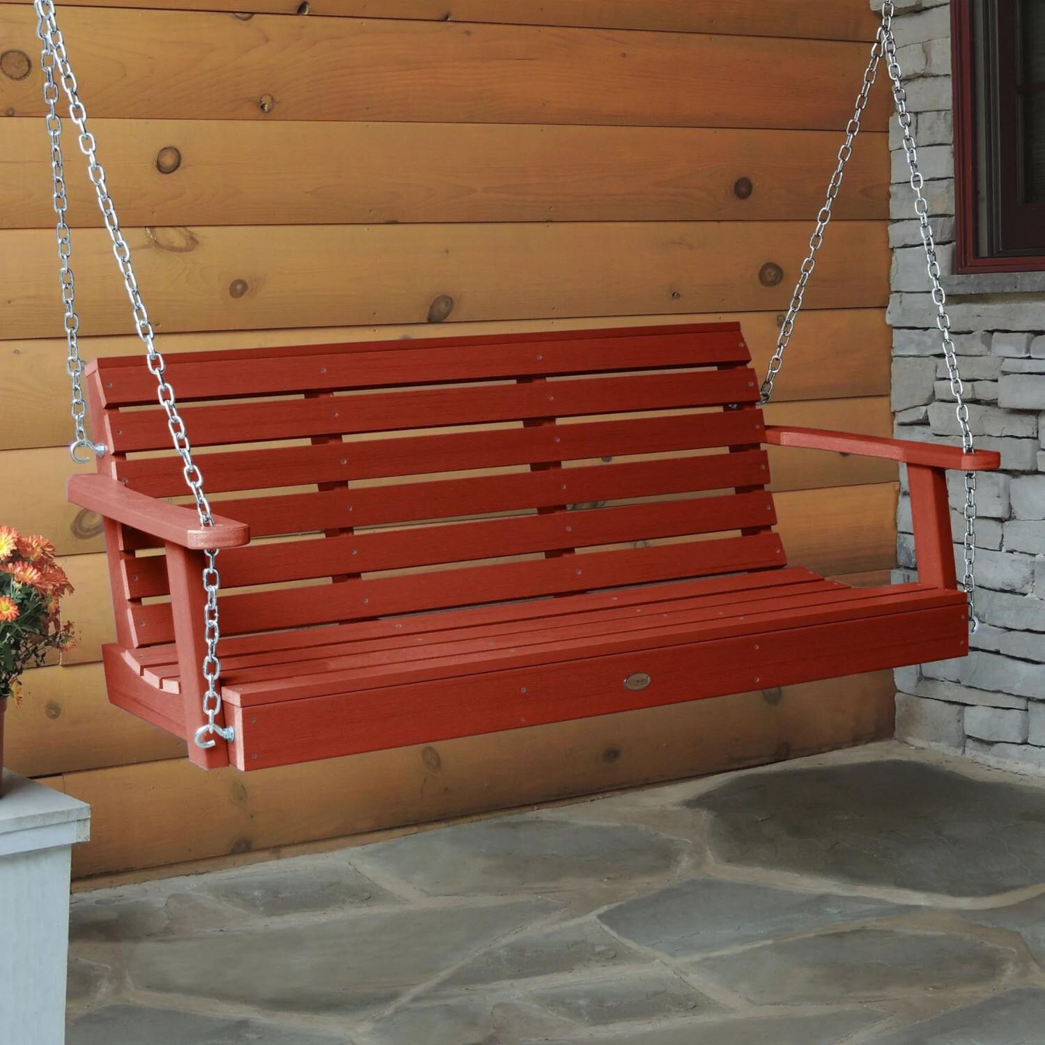 Lakeview Elm Pointe 5-Foot Porch Swing - Rustic Red thumbnail