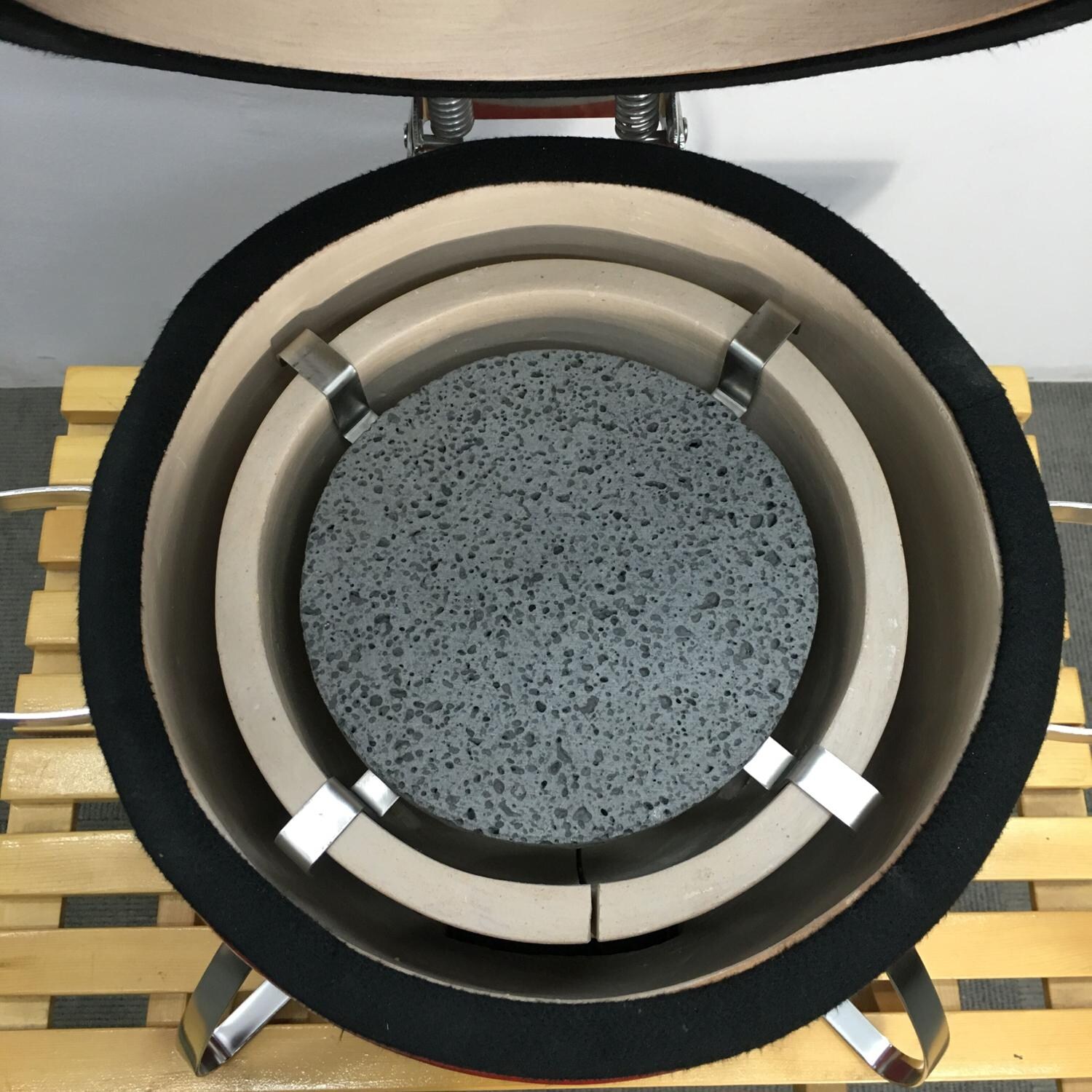 Icon Grills - CG101TEAL - 100 Series Table Top Kamado Grill - Open Top Down View thumbnail