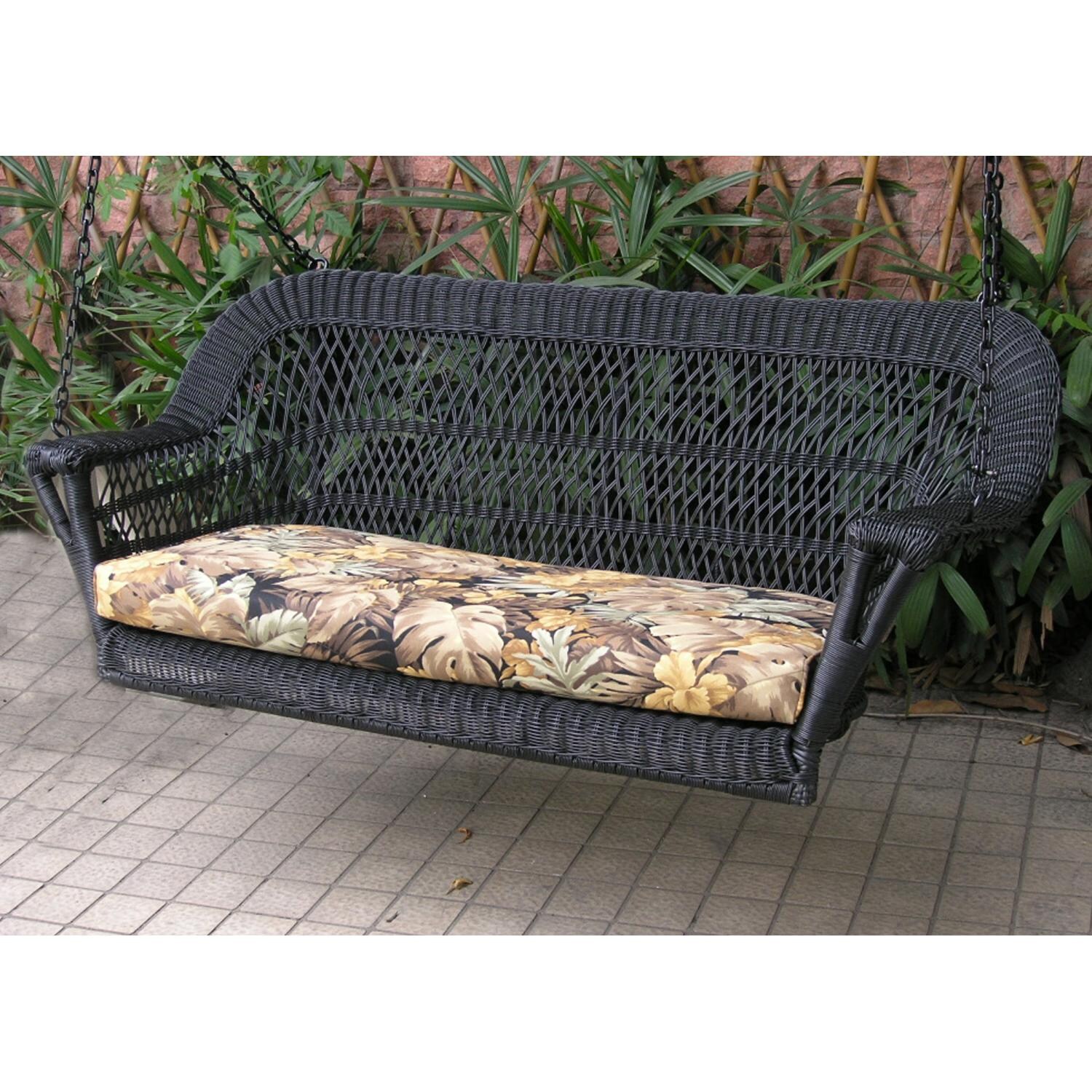 North Cape Manchester Resin Wicker Porch Swing Black Ultimate North Cape Pinehurst Resin Wicker Porch Swing Black