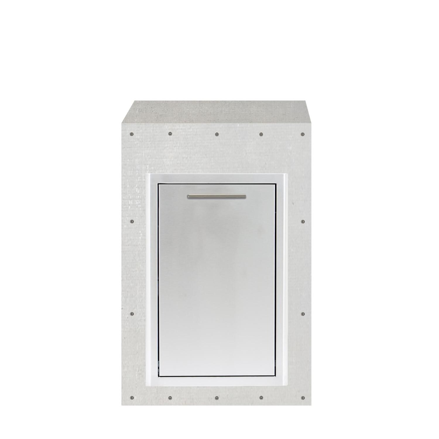 BBQGuys Signature 24-Inch Ready for Finish Outdoor Kitchen Module w/ Blaze Trash & Recycle Drawer